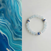 Beimingyu | Aquamarine & Freshwater Pearl Bracelet – Serenity & Grace